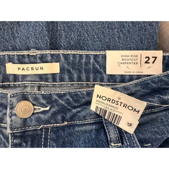 NEW PACSUN Women's High Rise Carpenter Bootcut Jeans Size 27