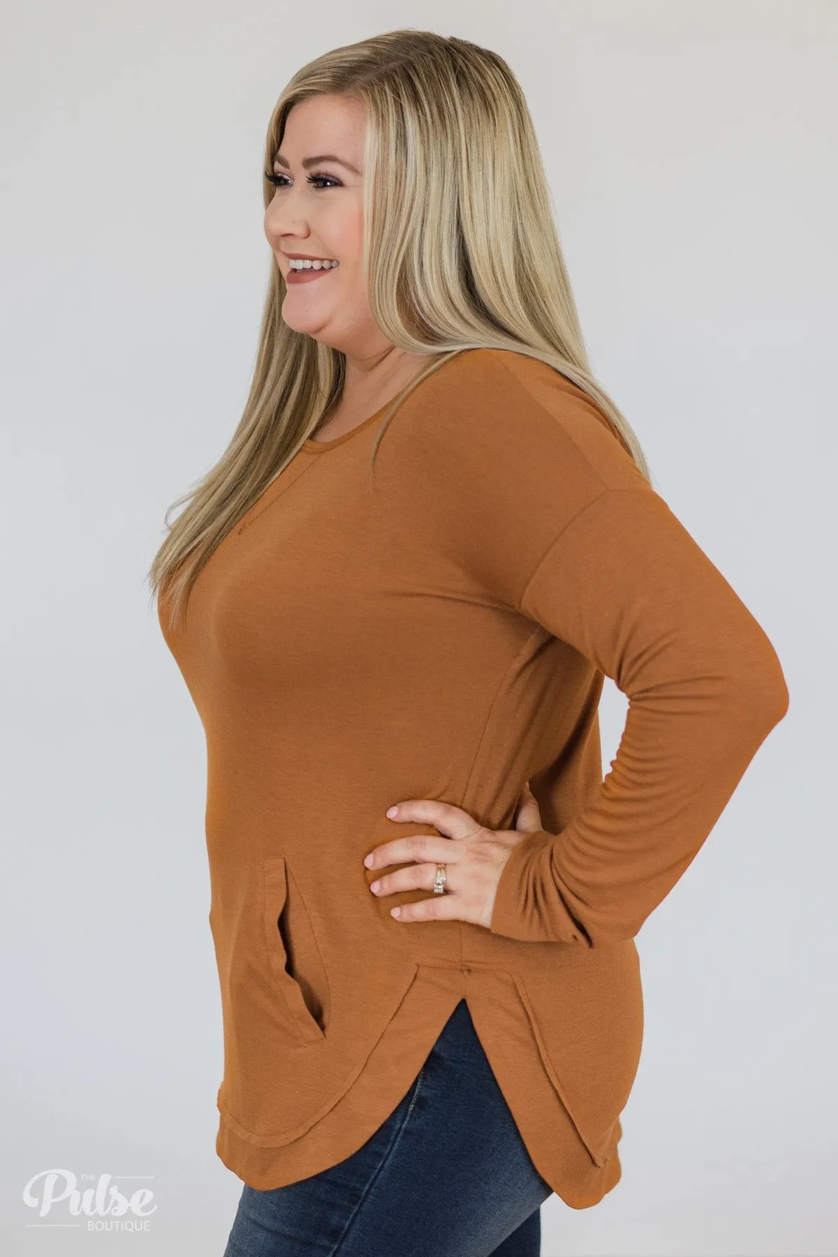 Nice of You Pullover Top-Burnt Orange