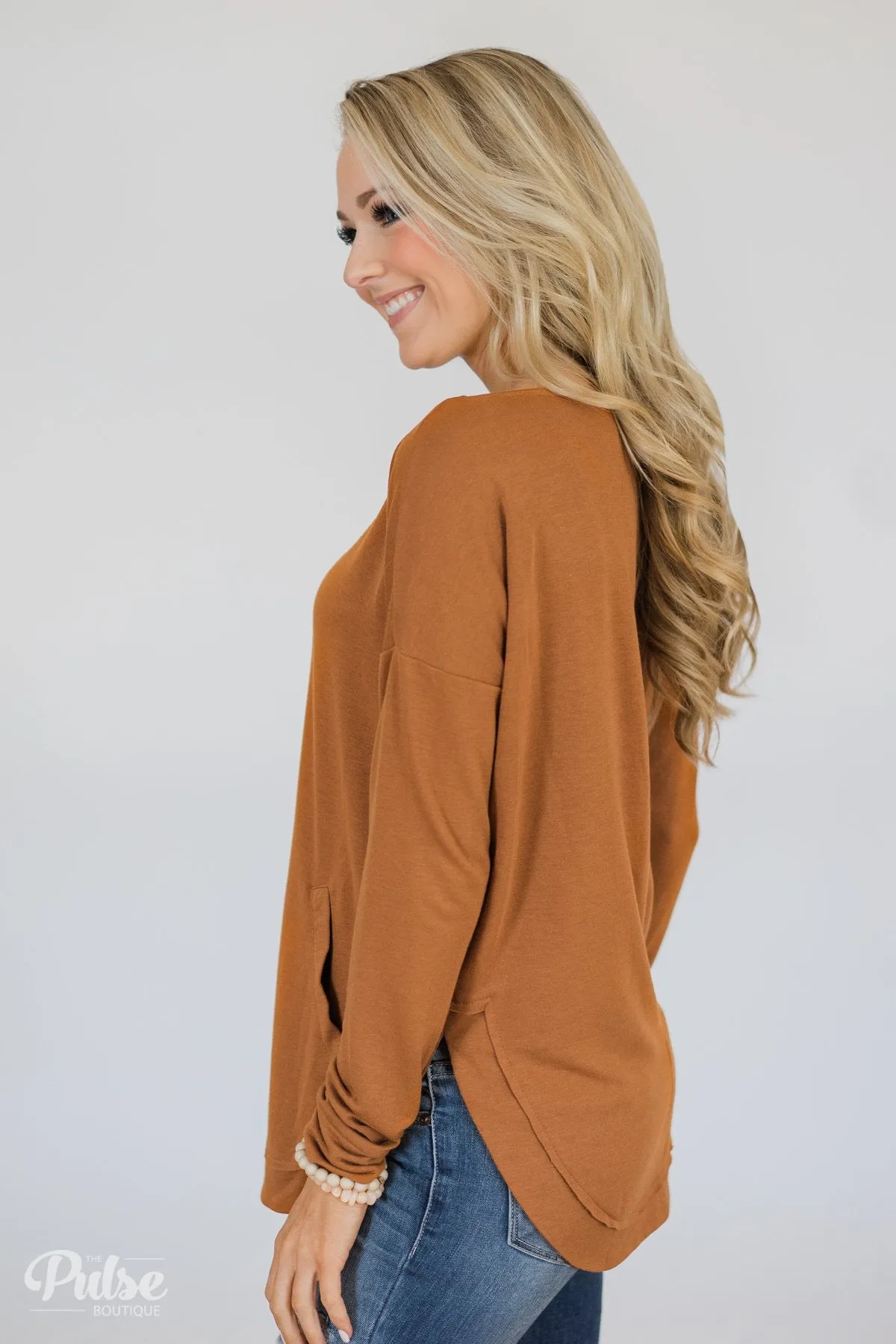 Nice of You Pullover Top-Burnt Orange