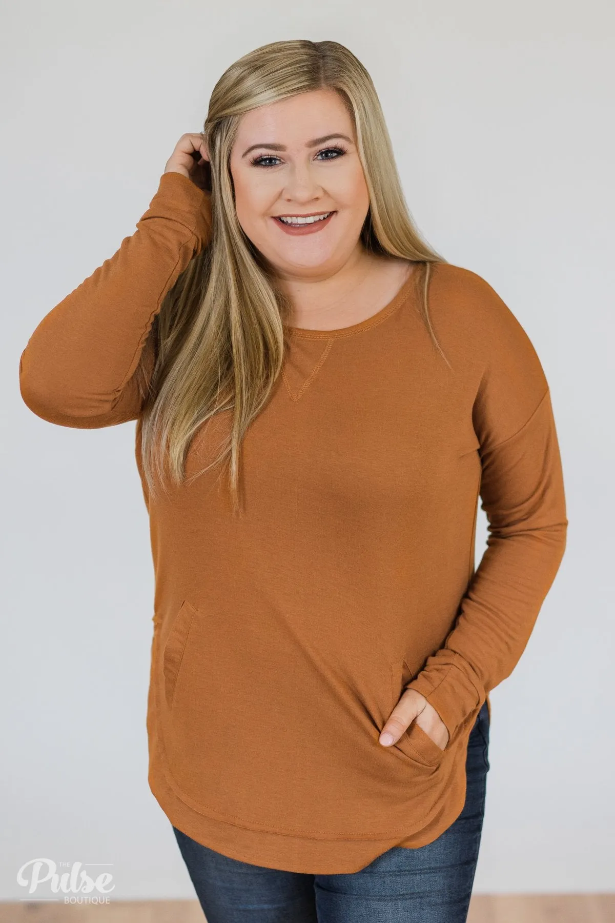 Nice of You Pullover Top-Burnt Orange