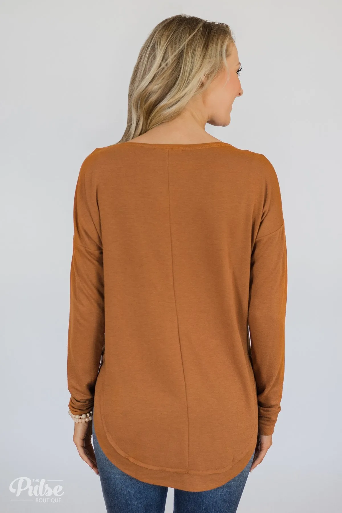 Nice of You Pullover Top-Burnt Orange