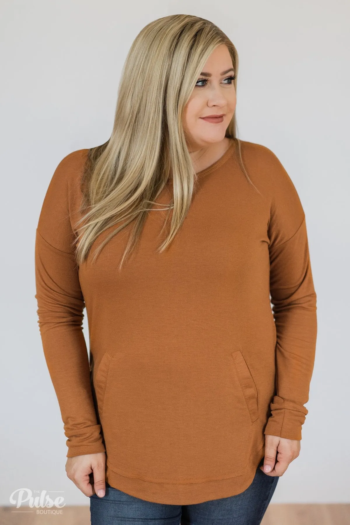 Nice of You Pullover Top-Burnt Orange