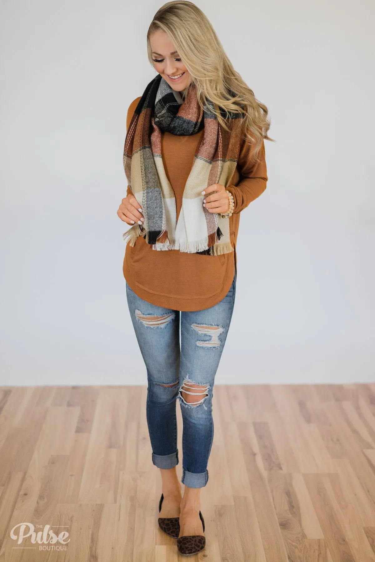 Nice of You Pullover Top-Burnt Orange