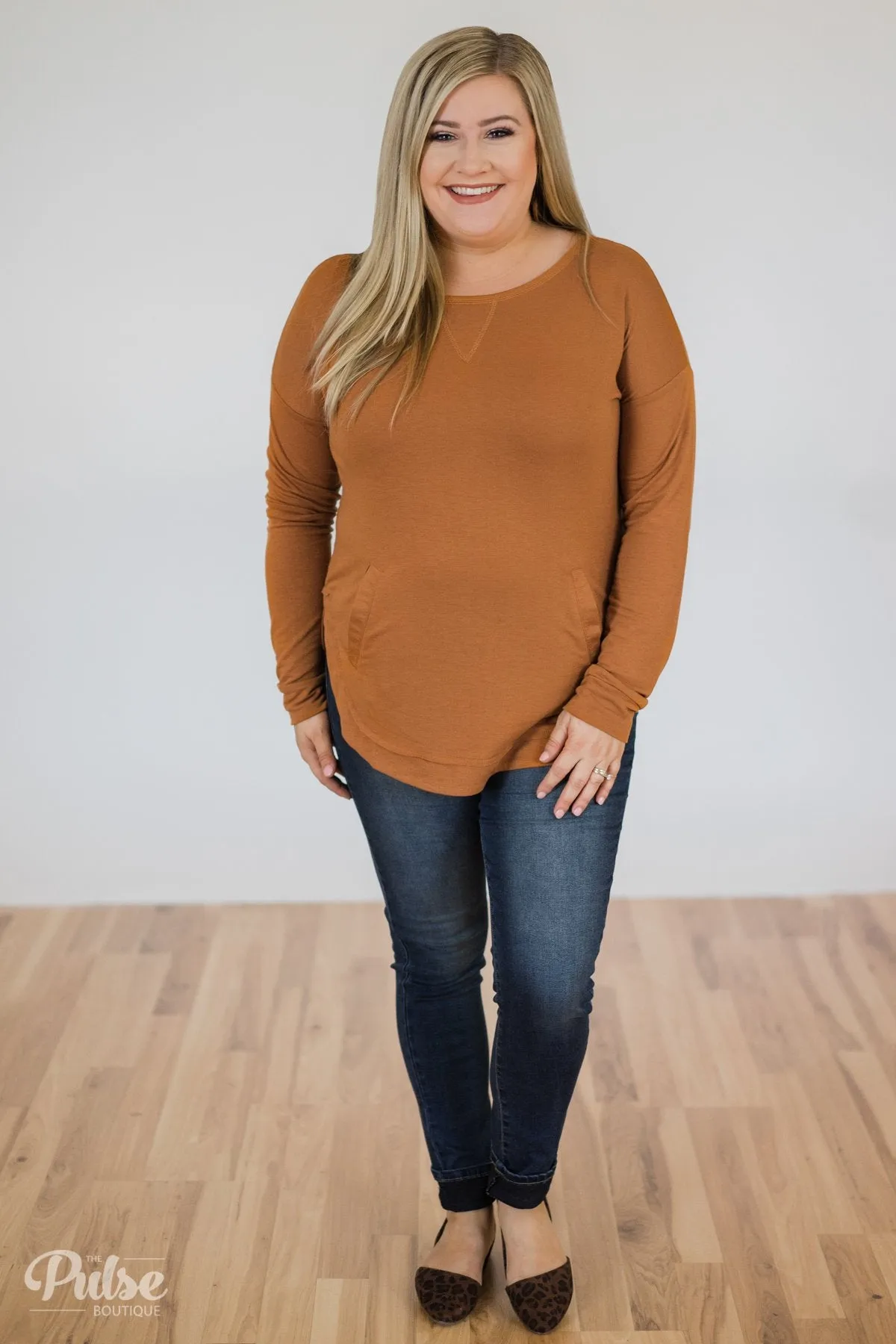 Nice of You Pullover Top-Burnt Orange