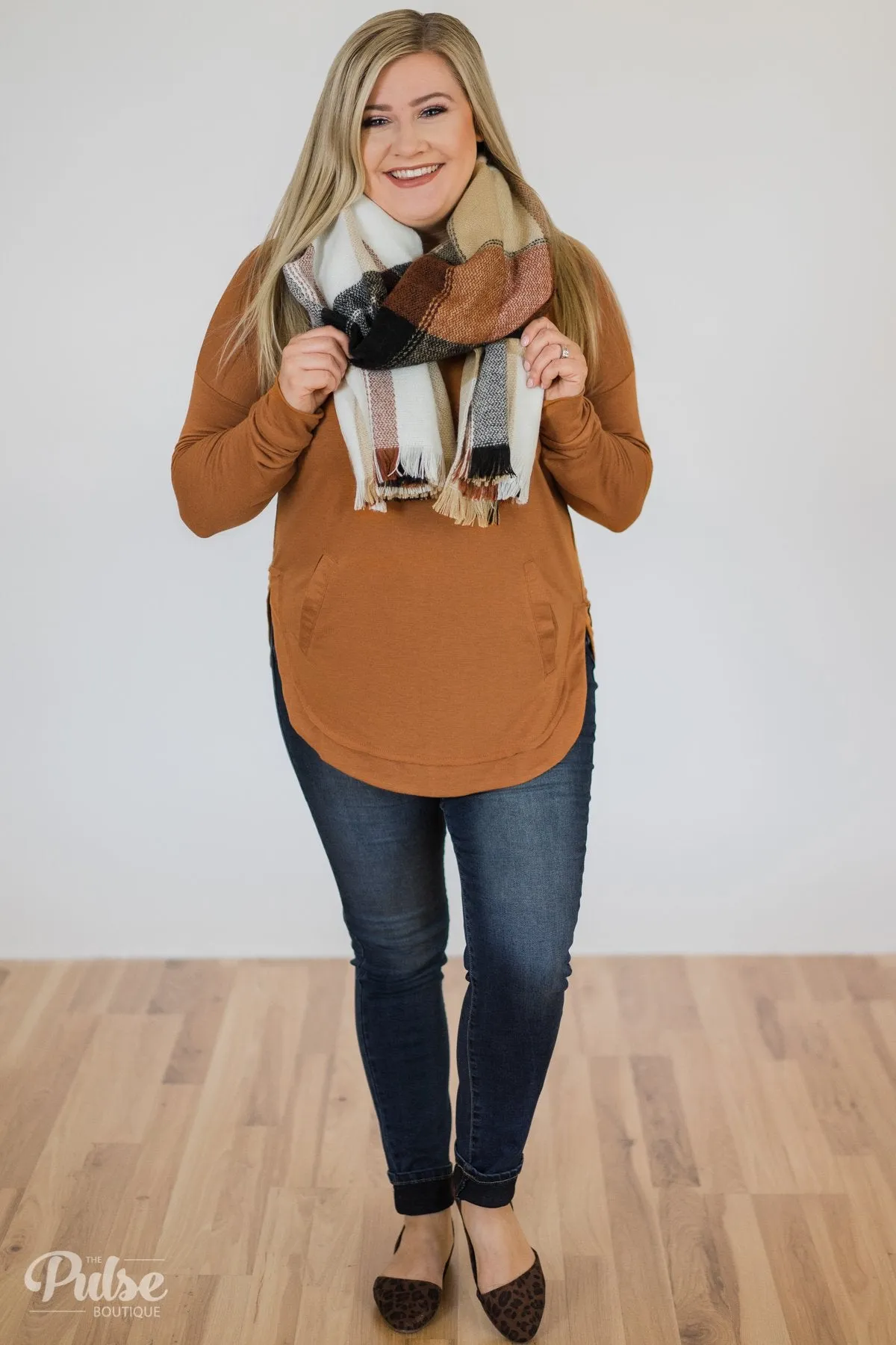 Nice of You Pullover Top-Burnt Orange