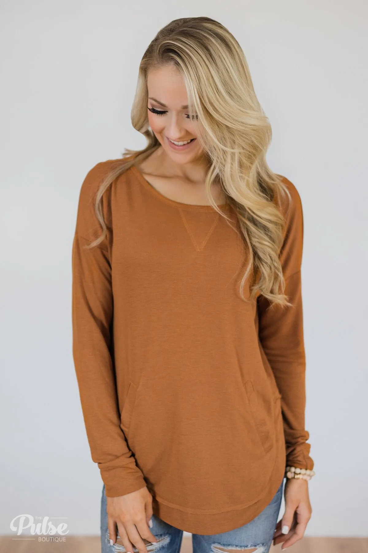 Nice of You Pullover Top-Burnt Orange