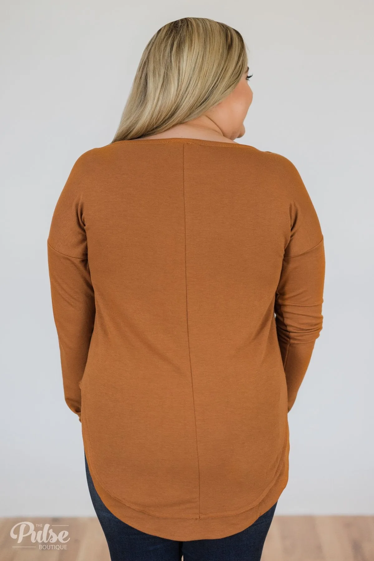 Nice of You Pullover Top-Burnt Orange
