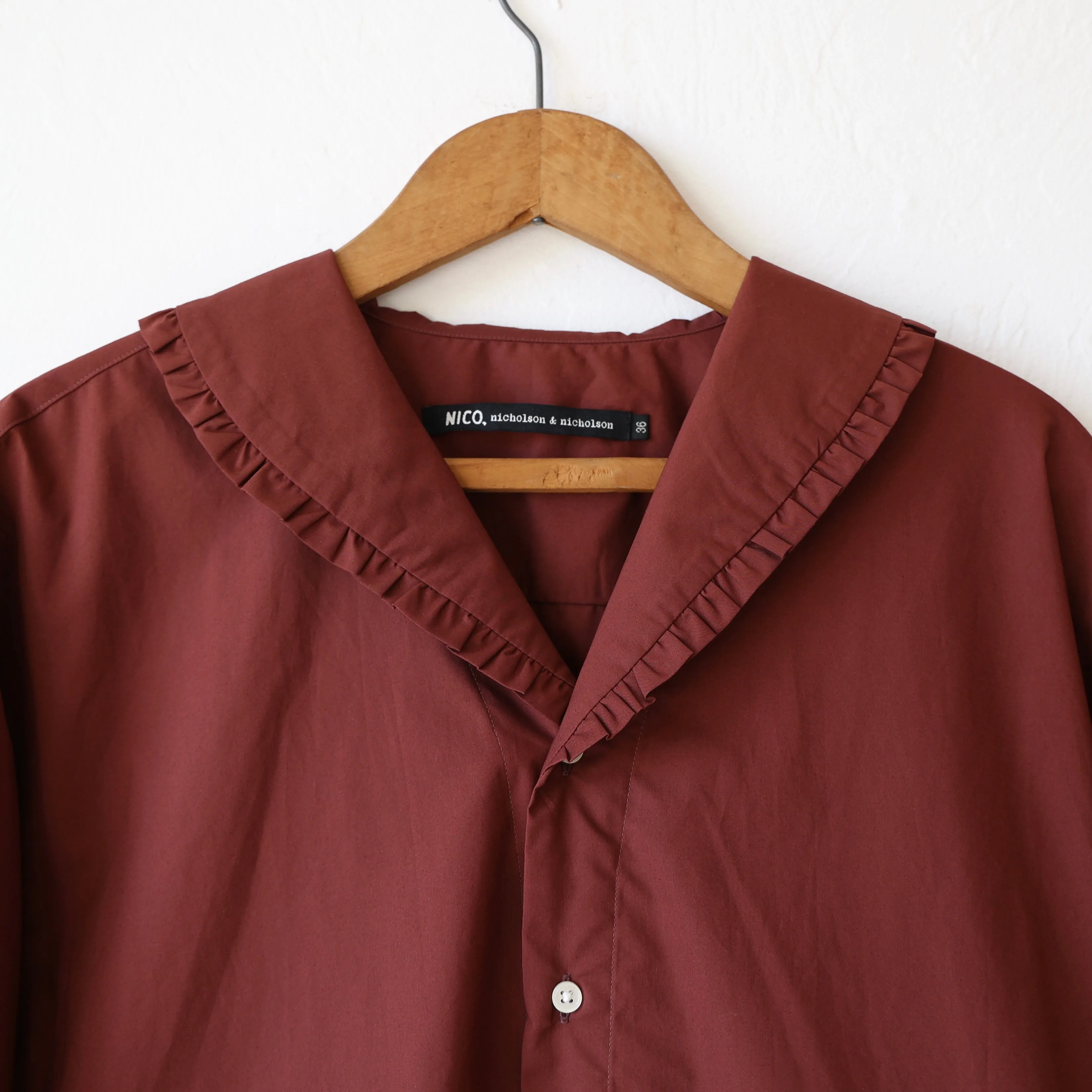 Nicholson & Nicholson Shawl Collar Shirt - Chestnut
