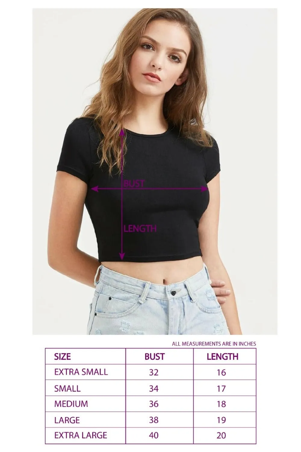 Notch Neck Black Crop Tee