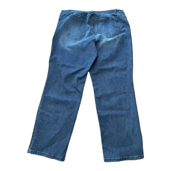 NWT &quot;Ab&quot;solution Blue Vintage Denim Plus Straight Leg Jeans Stretch Women’s 24W