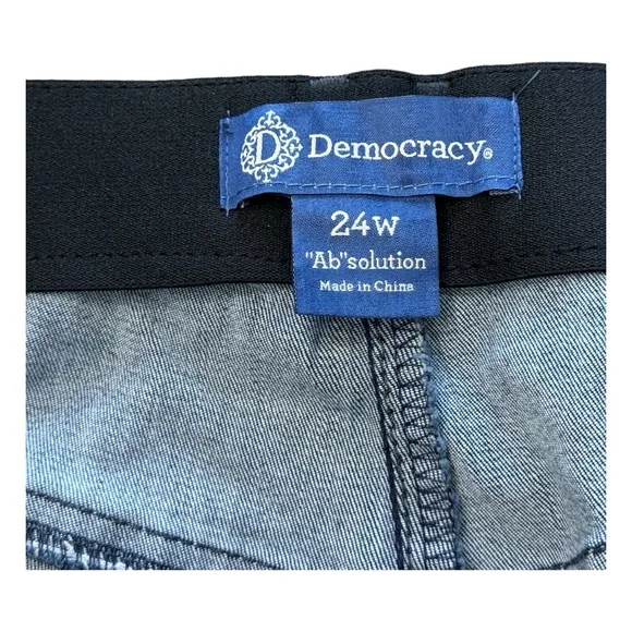 NWT &quot;Ab&quot;solution Blue Vintage Denim Plus Straight Leg Jeans Stretch Women’s 24W