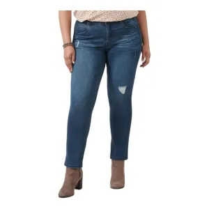 NWT &quot;Ab&quot;solution Blue Vintage Denim Plus Straight Leg Jeans Stretch Women’s 24W