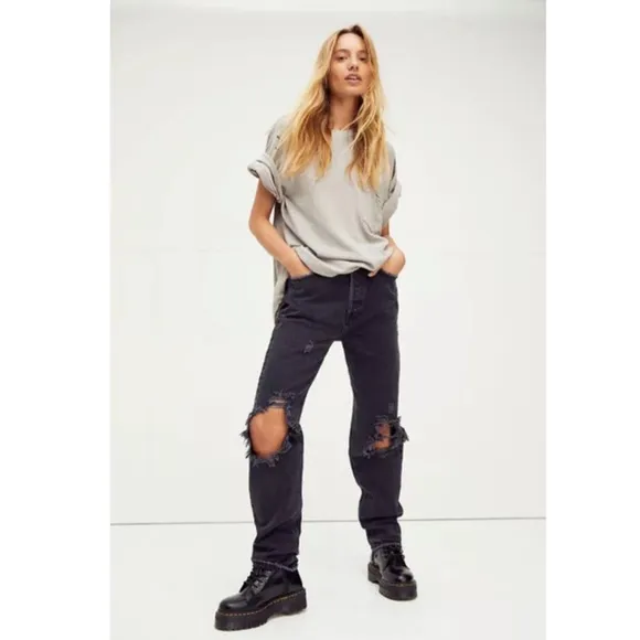 NWT Free People We the Free The Lasso High Waist Straight Leg Jeans