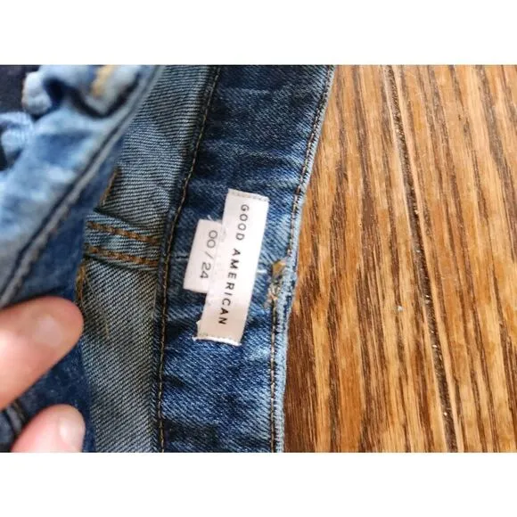 NWT Good American Good Curve Straight Jeans sz 00/24