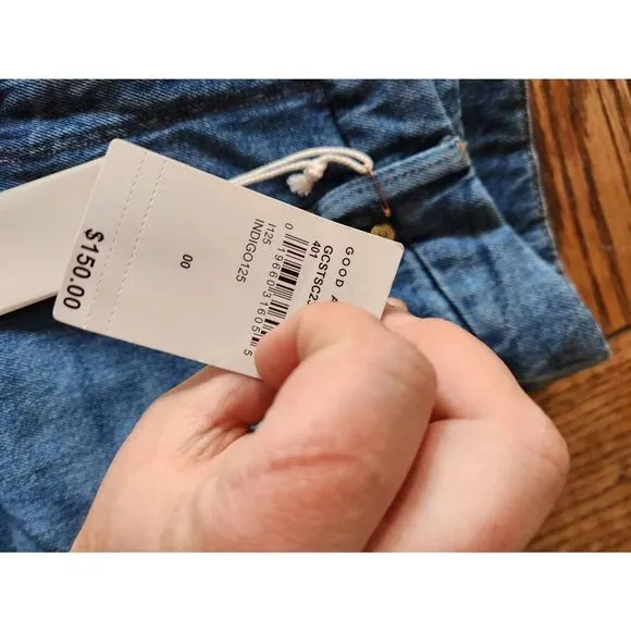 NWT Good American Good Curve Straight Jeans sz 00/24
