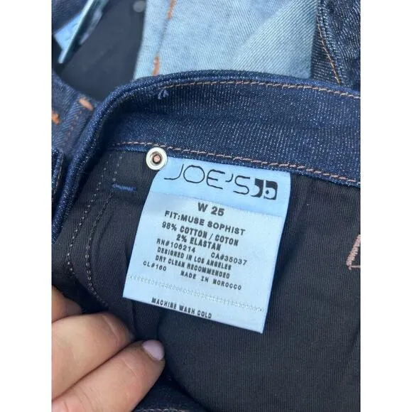 NWT Joe's Jeans The Muse Sophist Bootcut High Waist Denim Dark Wash Size 25