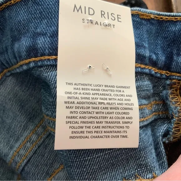 NWT Lucky Brand Mid Rise Straight Leg Jeans Size 8