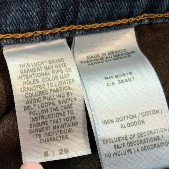 NWT Lucky Brand Mid Rise Straight Leg Jeans Size 8