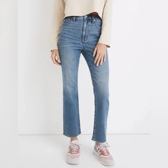 NWT Madewell Slim Demi-Boot Jeans High Rise Petite 27 4 27P Enright Wash Hemp