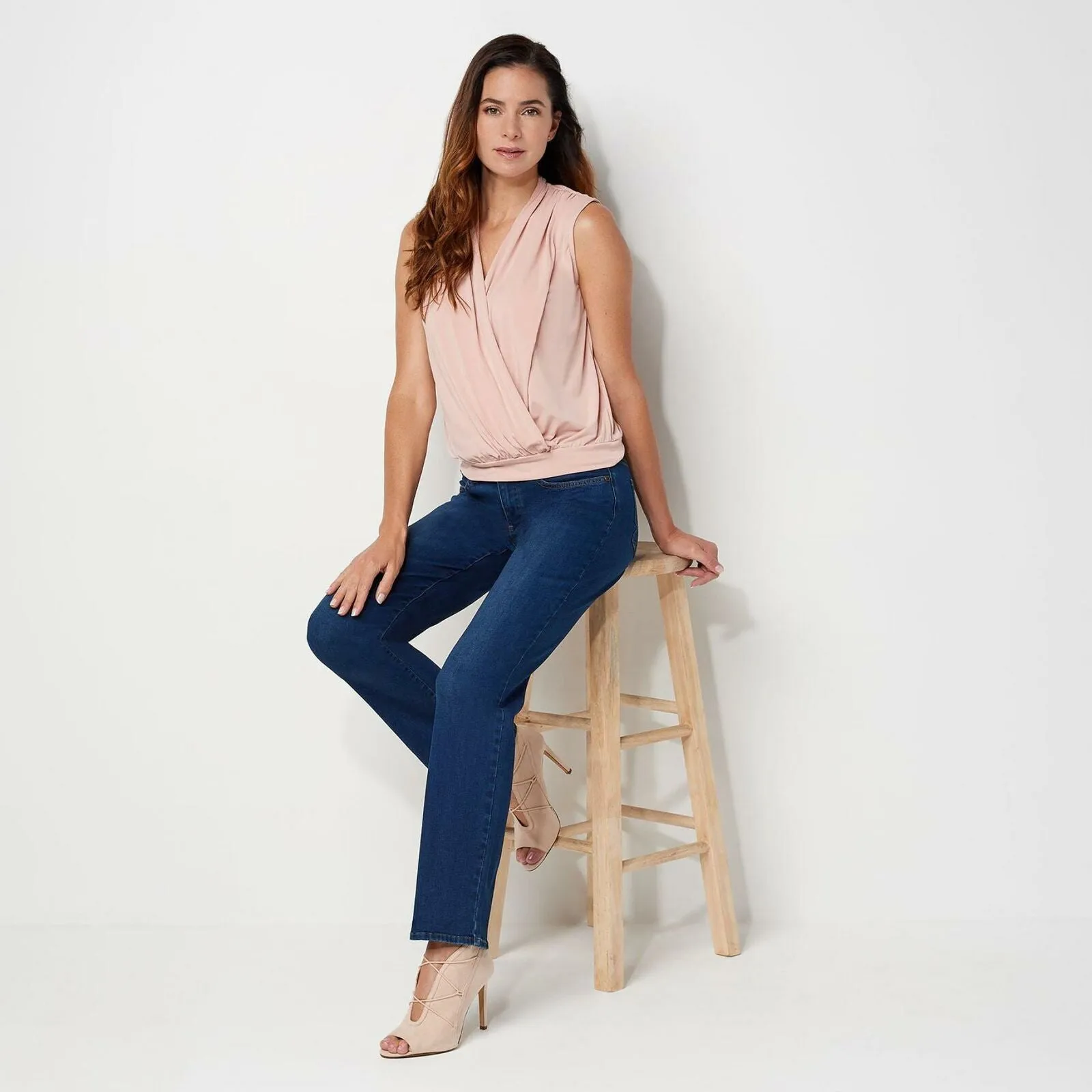 NYDJ Plus Tall Marilyn Straight-Leg Jeans With Double Button