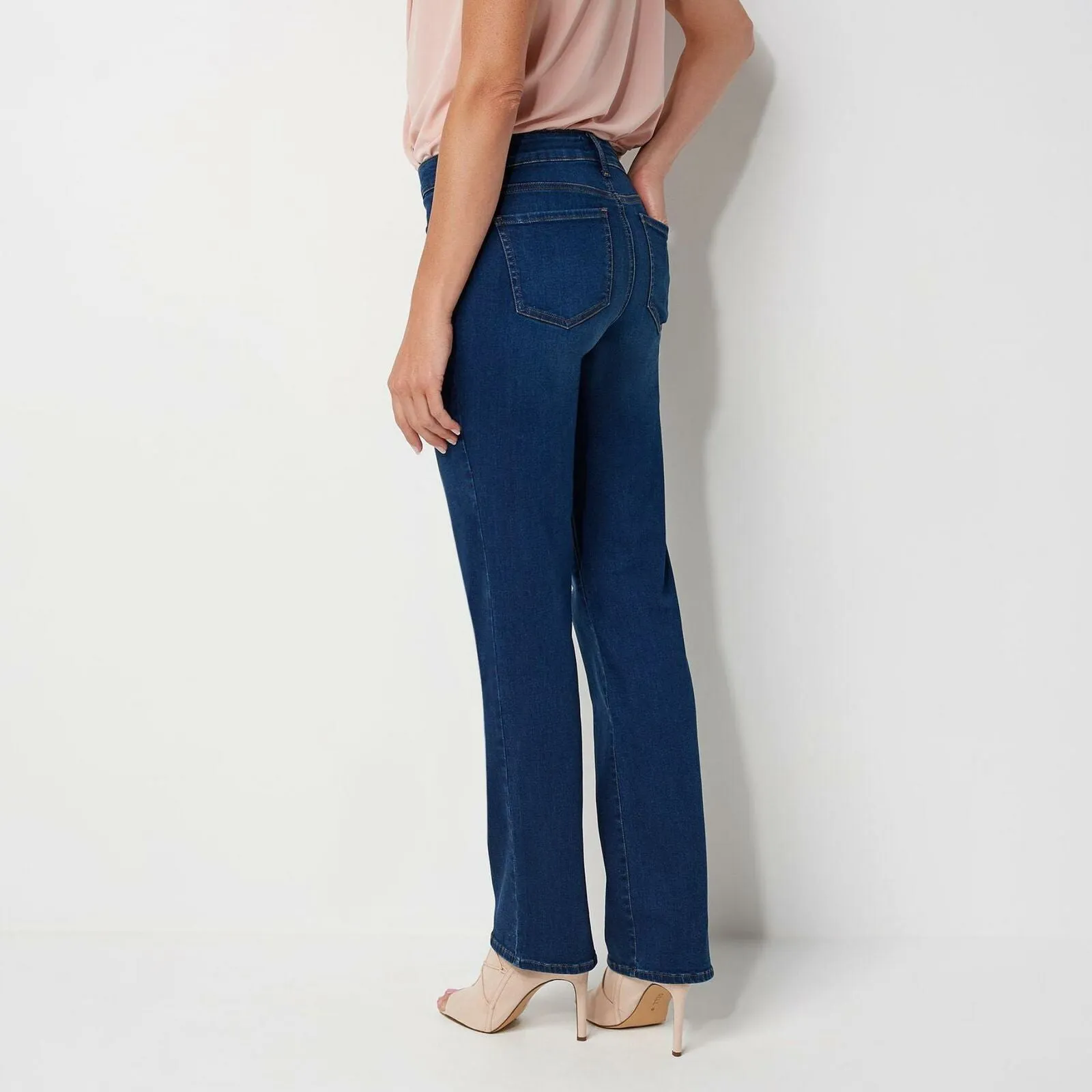 NYDJ Plus Tall Marilyn Straight-Leg Jeans With Double Button