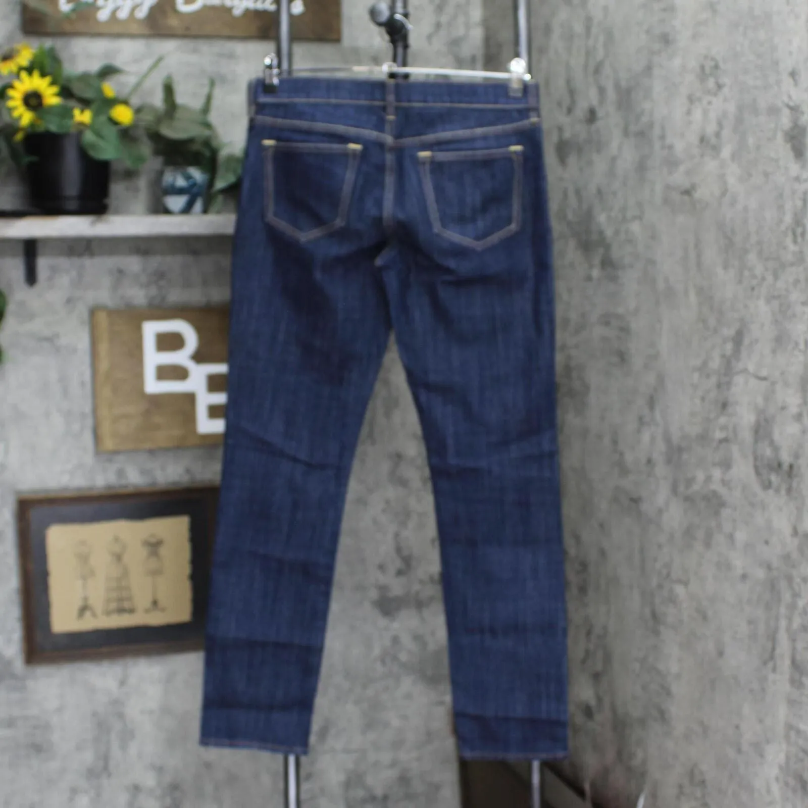 Old Navy Womens The Diva Stretch Denim Straight Leg Jeans Blue 8 Long