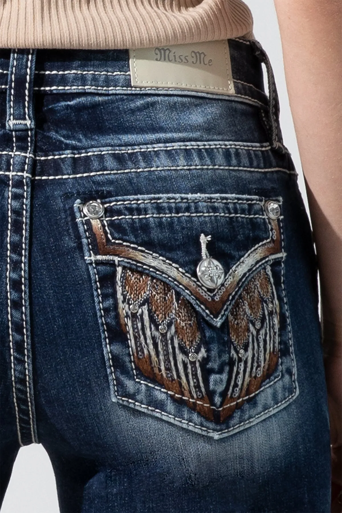 Ombre Wing Bootcut Jeans