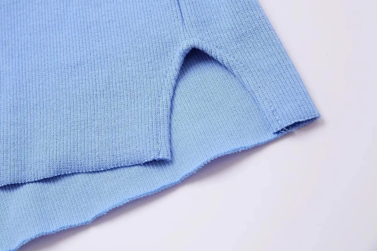 One-shoulder Collar Slim Long-sleeved T-shirt