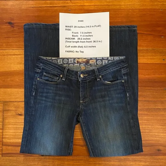 PAIGE ‘Skyline’ Straight Leg Jeans Sz 27 EUC