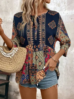 Parte superior tipo peplum vintage para tus vacaciones