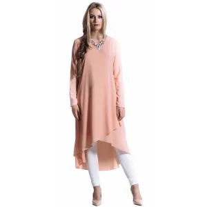 Peach Breeze Midi Dress