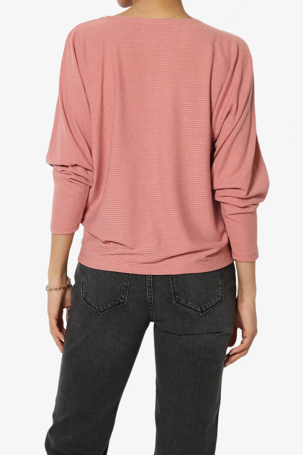 Pepper Dolman Sleeve Ribbed Top
