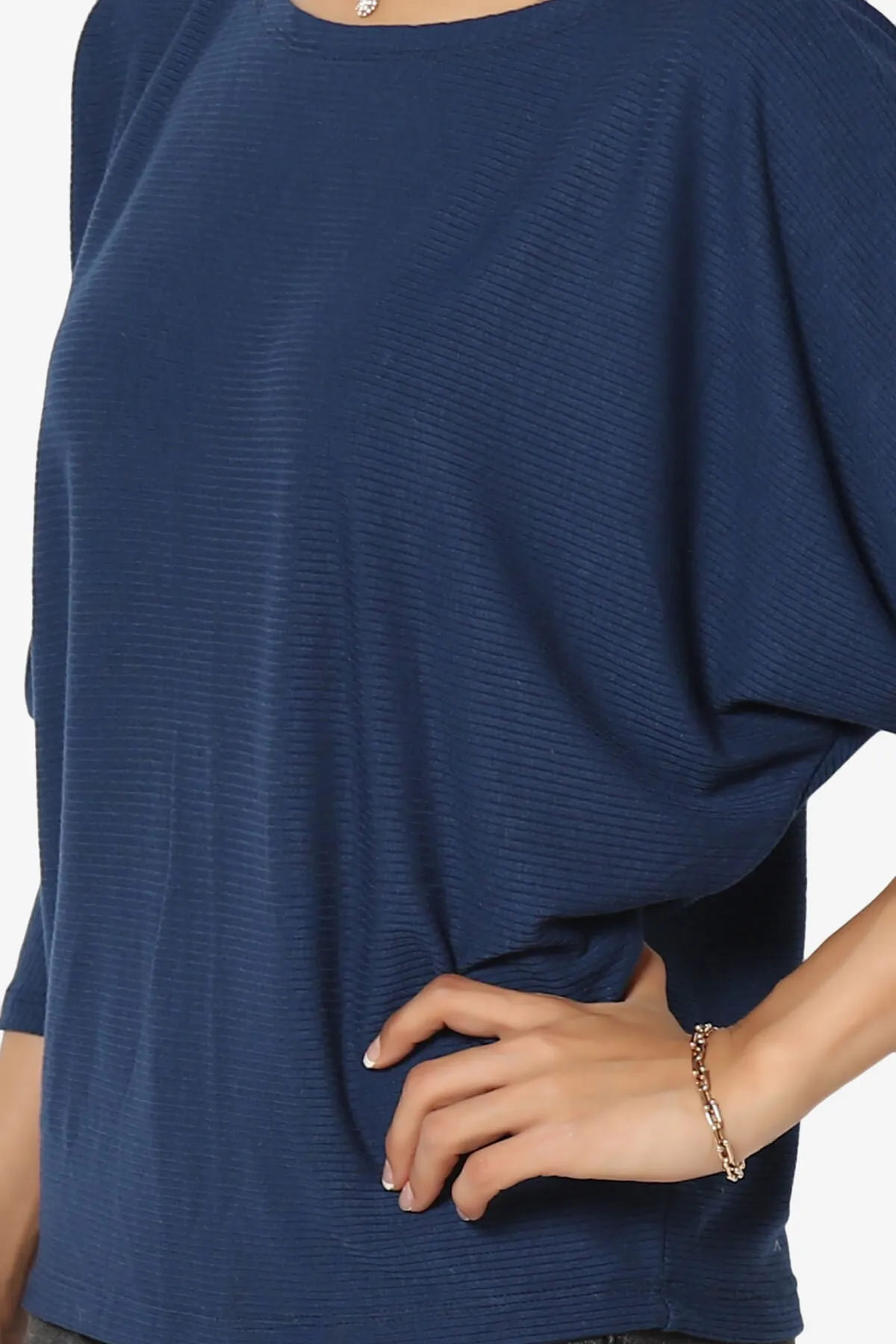 Pepper Dolman Sleeve Ribbed Top