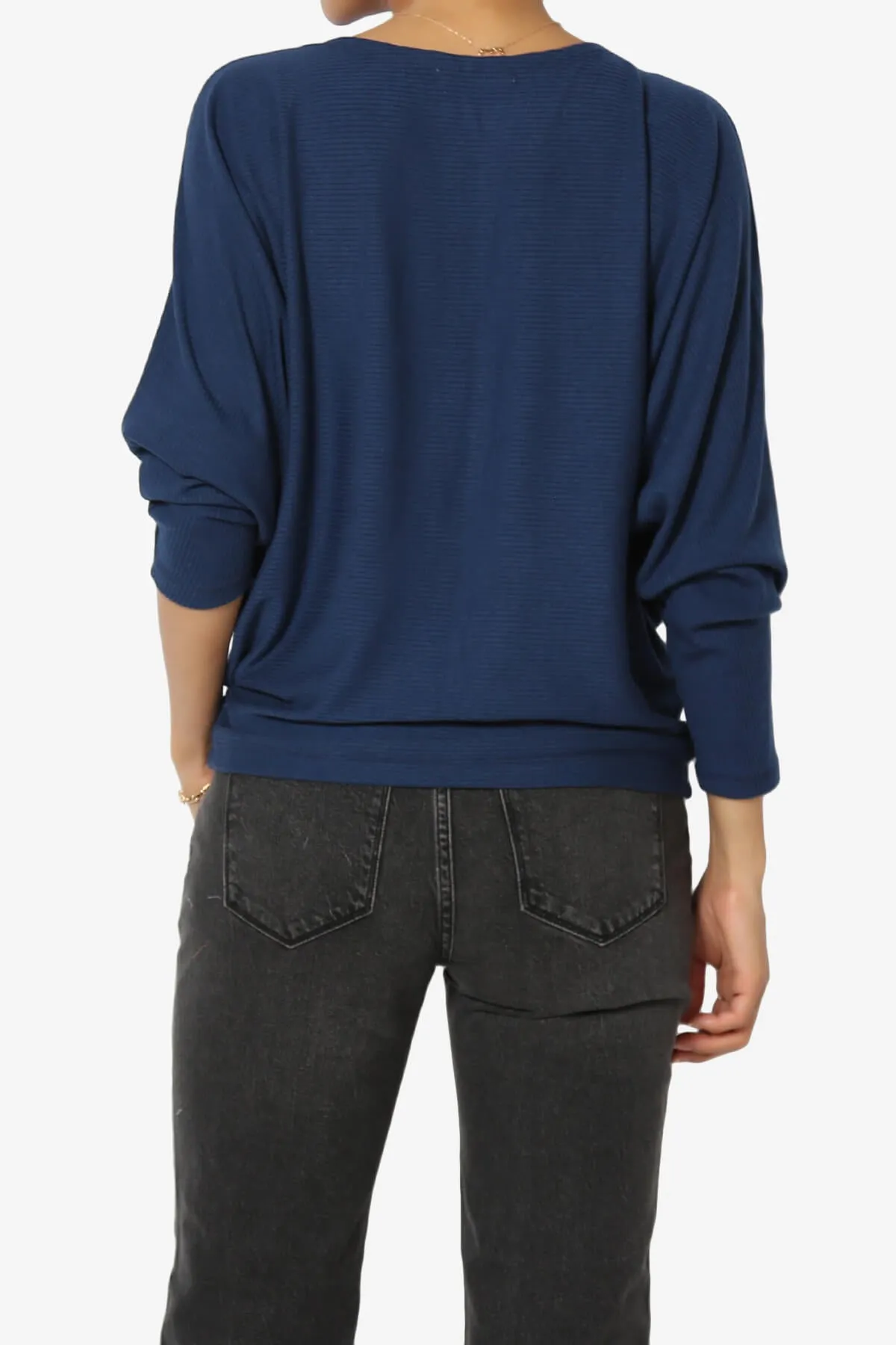Pepper Dolman Sleeve Ribbed Top