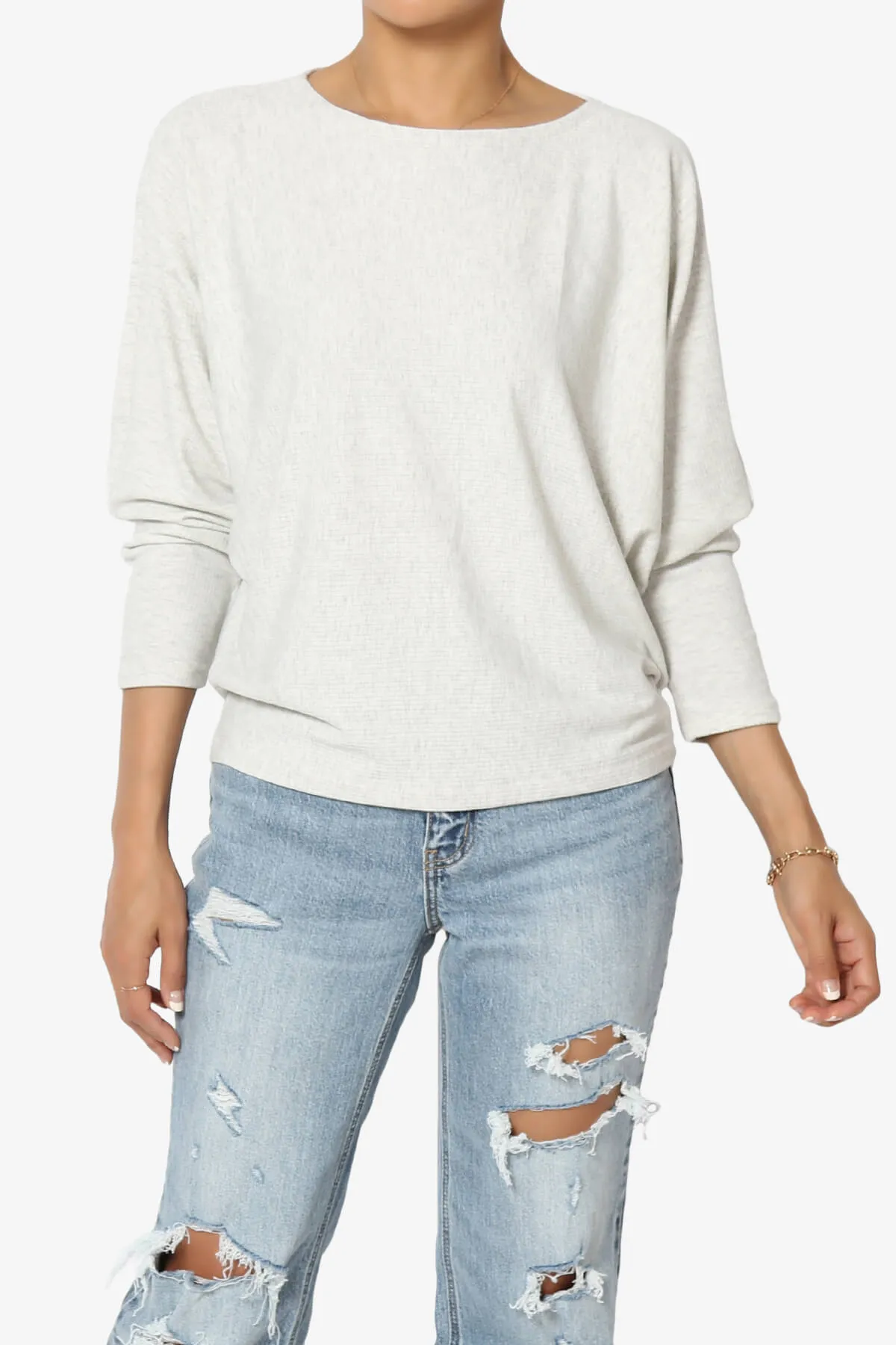 Pepper Dolman Sleeve Ribbed Top