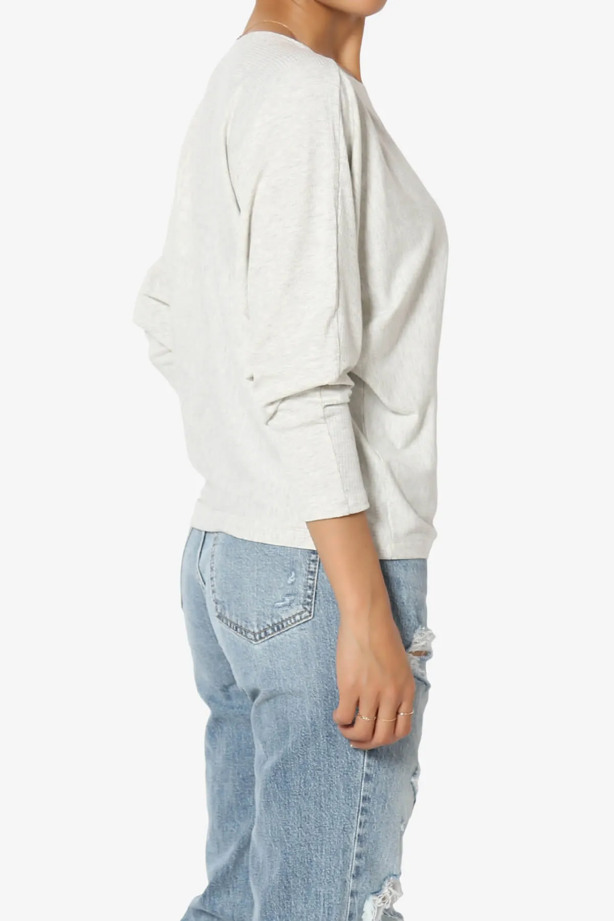 Pepper Dolman Sleeve Ribbed Top