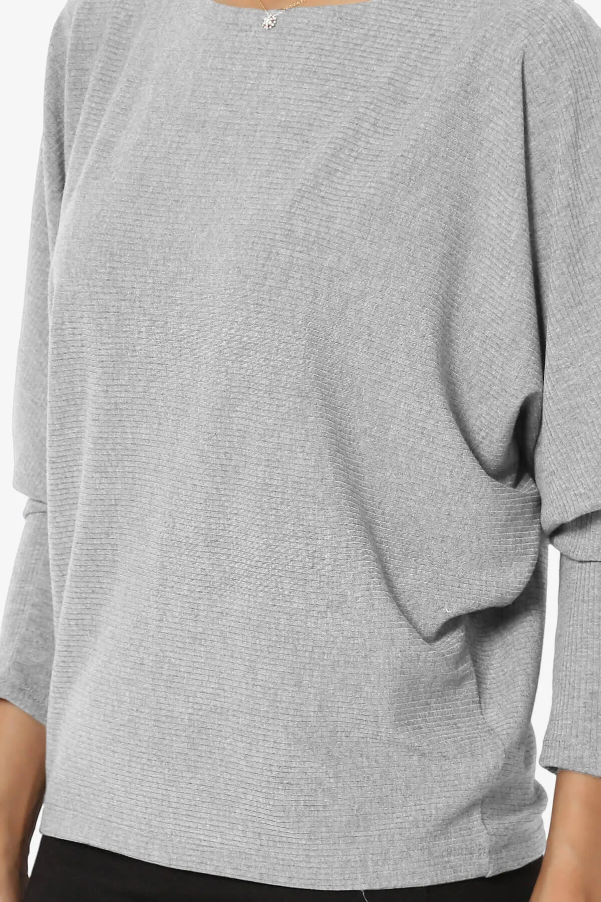 Pepper Dolman Sleeve Ribbed Top