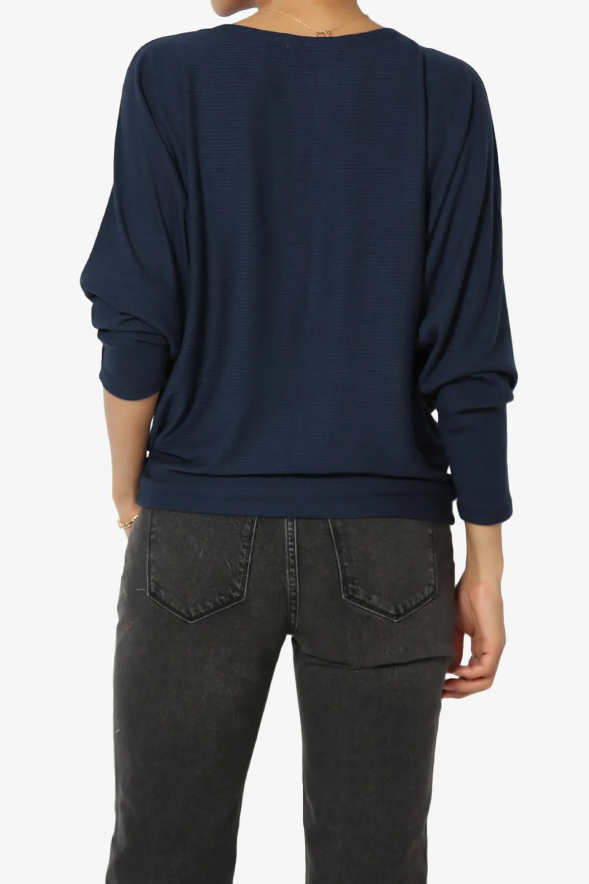 Pepper Dolman Sleeve Ribbed Top
