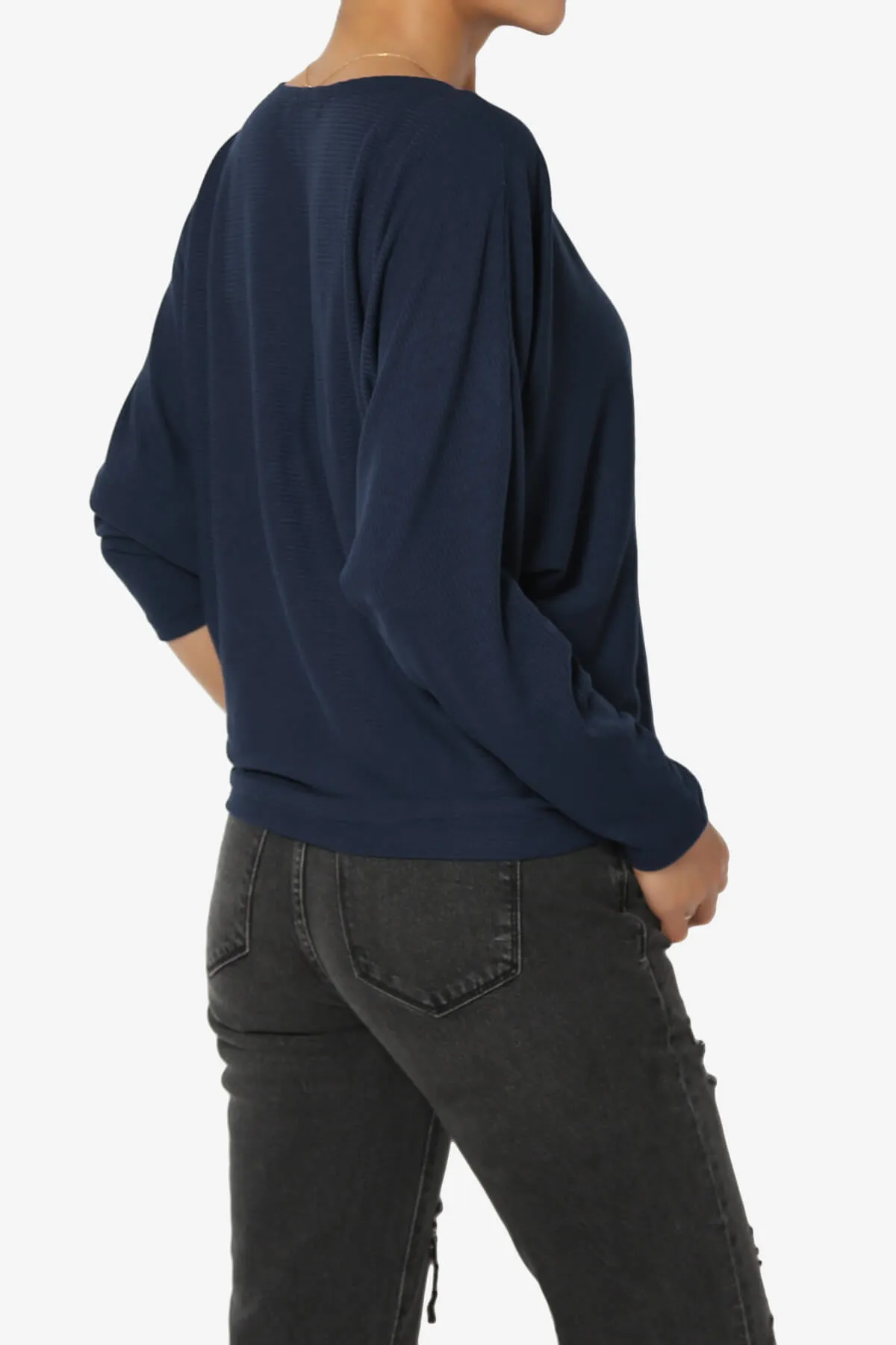 Pepper Dolman Sleeve Ribbed Top