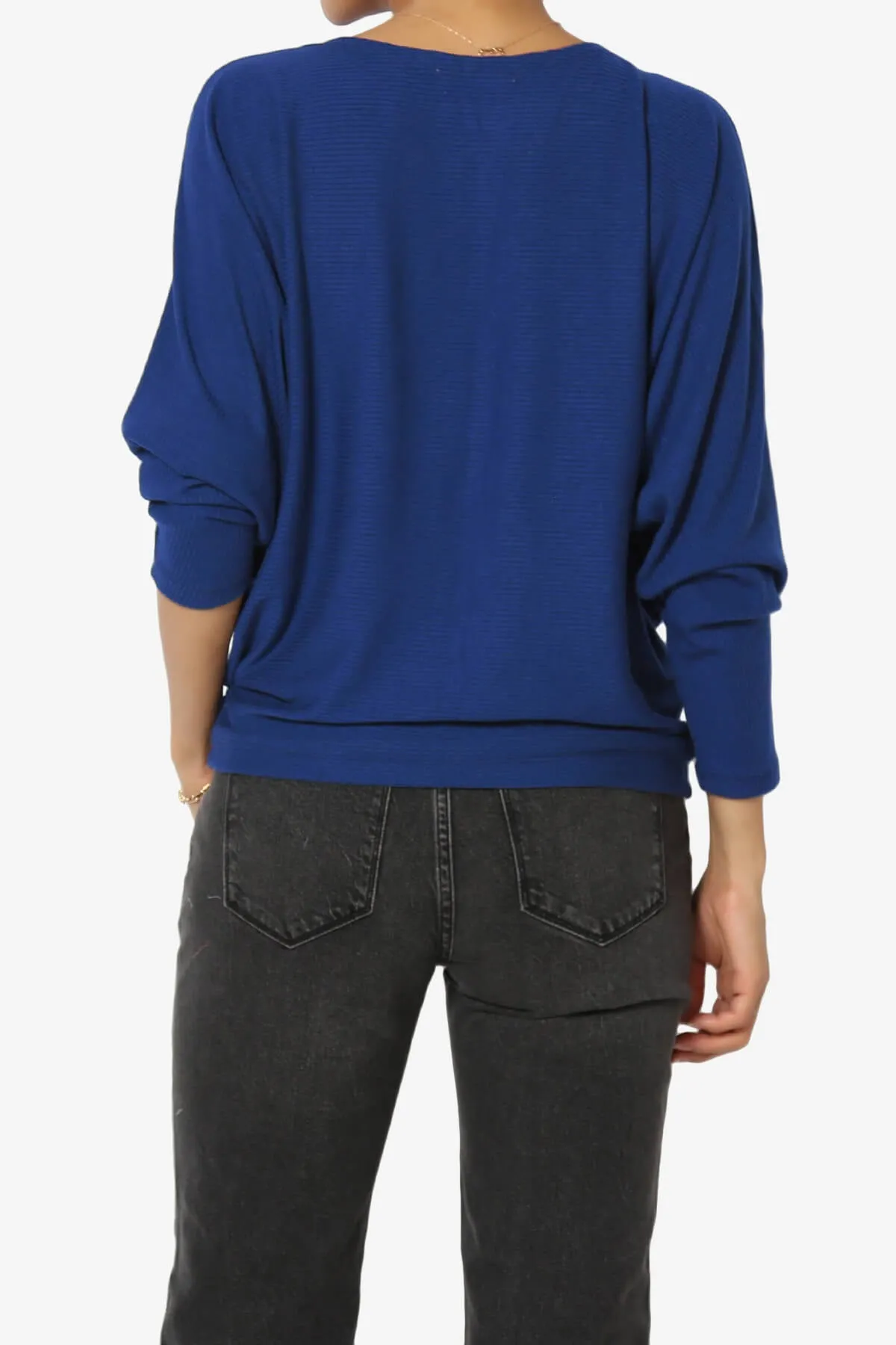Pepper Dolman Sleeve Ribbed Top