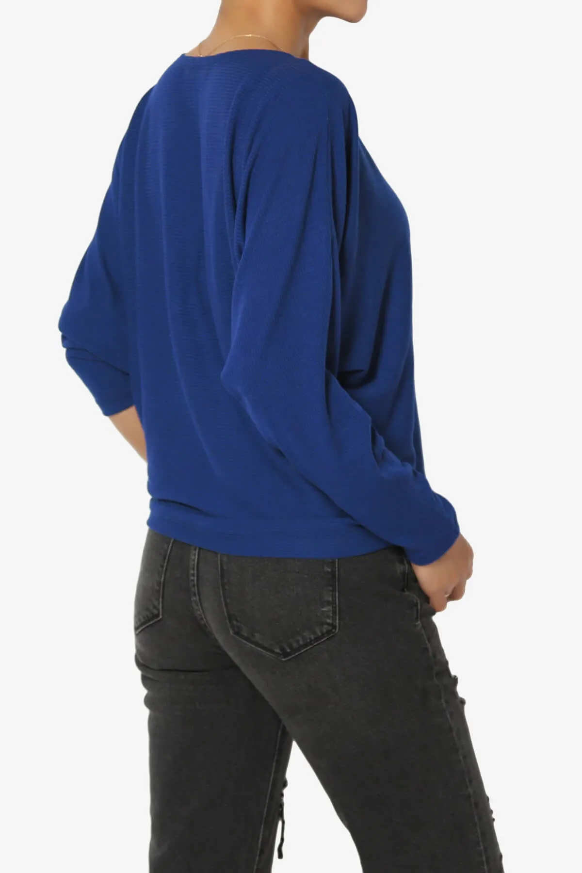 Pepper Dolman Sleeve Ribbed Top