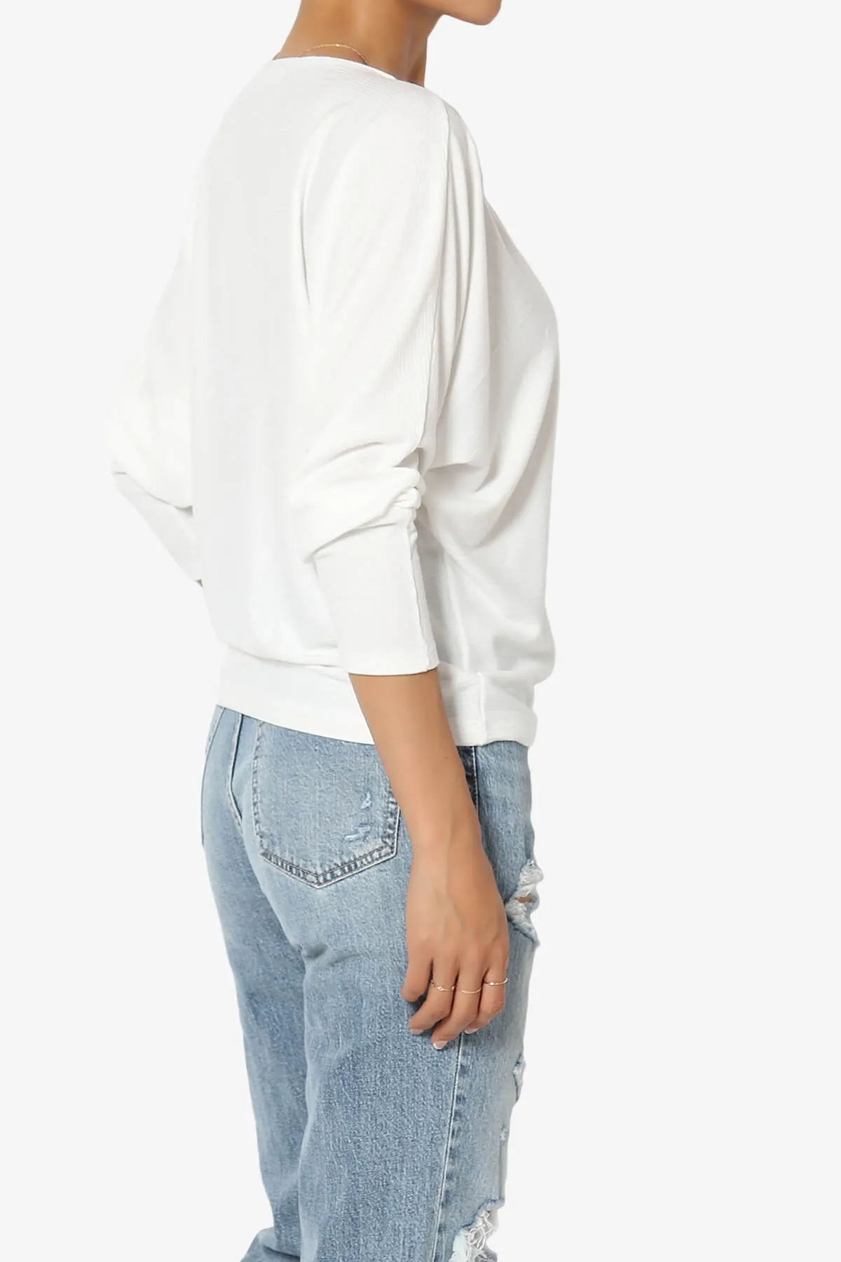 Pepper Dolman Sleeve Ribbed Top