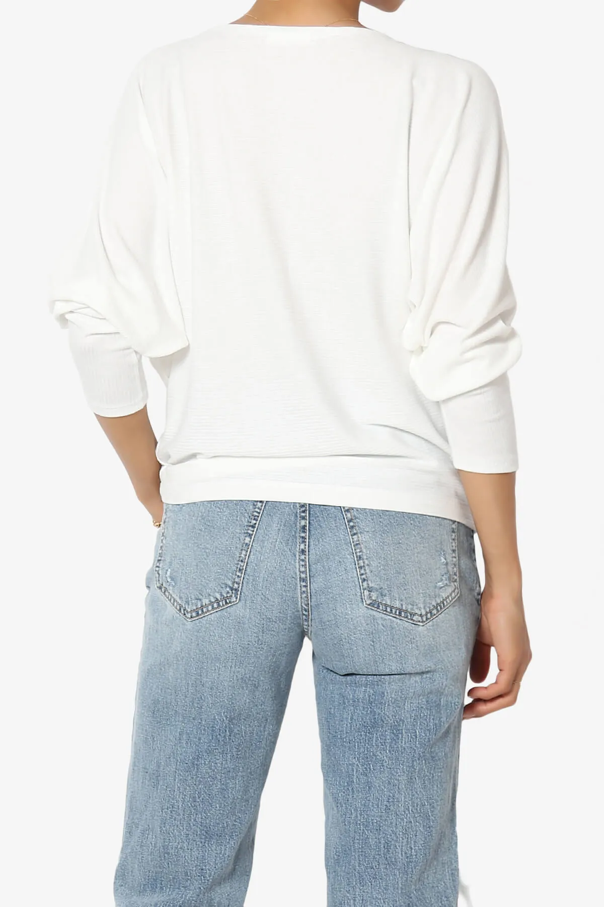 Pepper Dolman Sleeve Ribbed Top