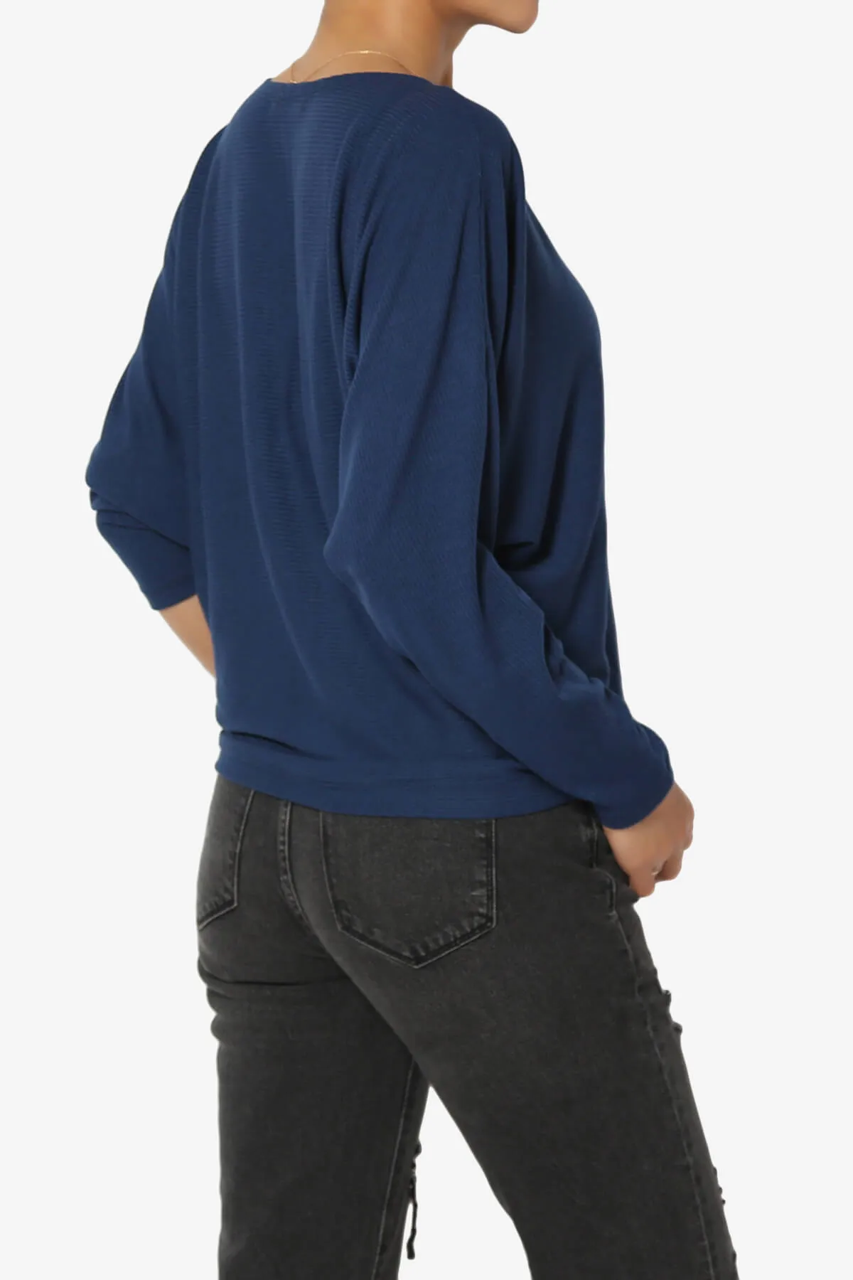 Pepper Dolman Sleeve Ribbed Top