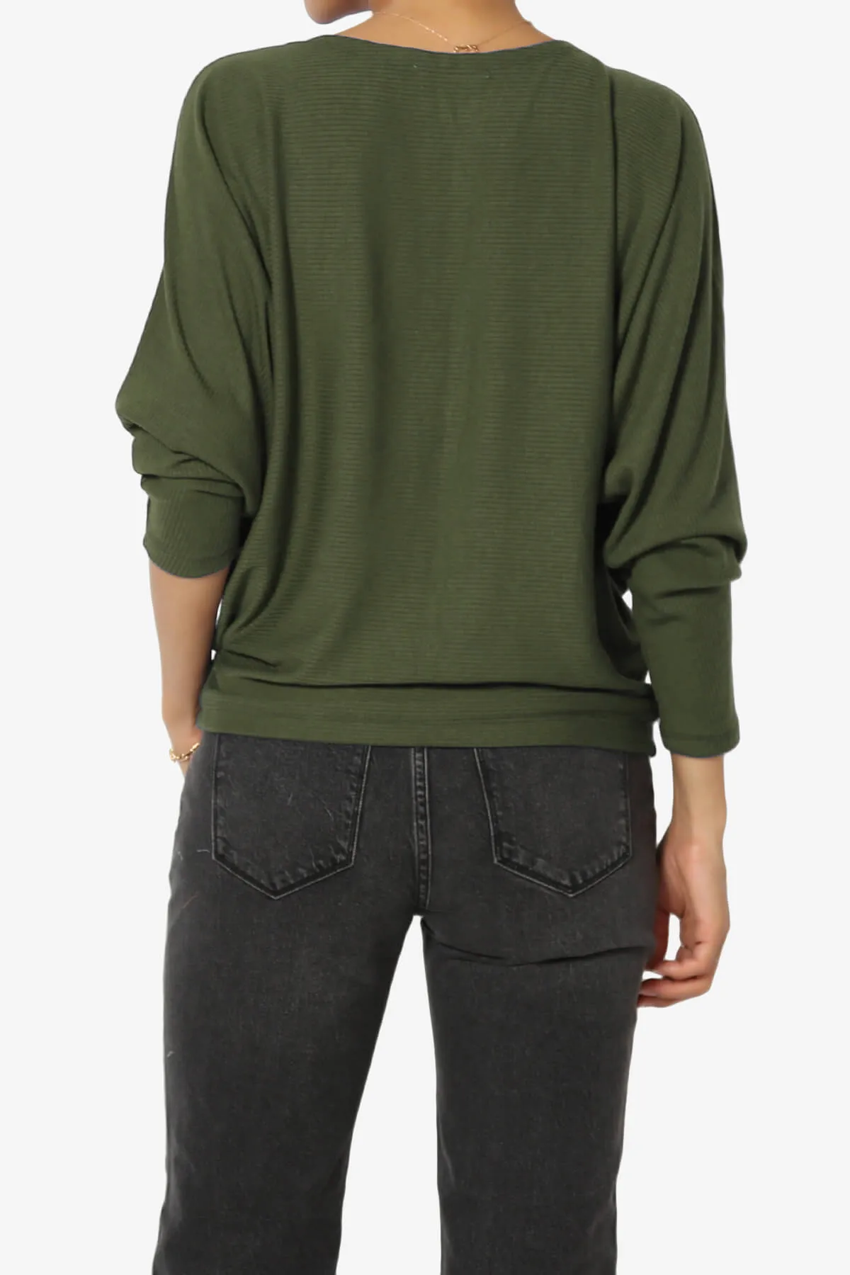Pepper Dolman Sleeve Ribbed Top