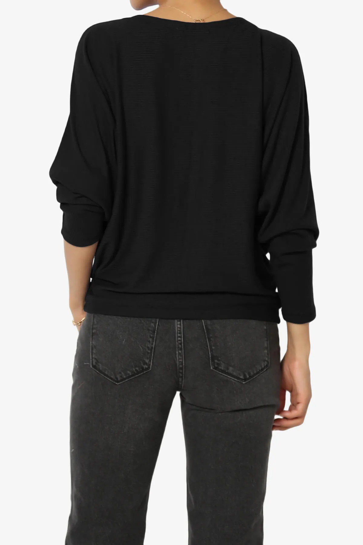 Pepper Dolman Sleeve Ribbed Top