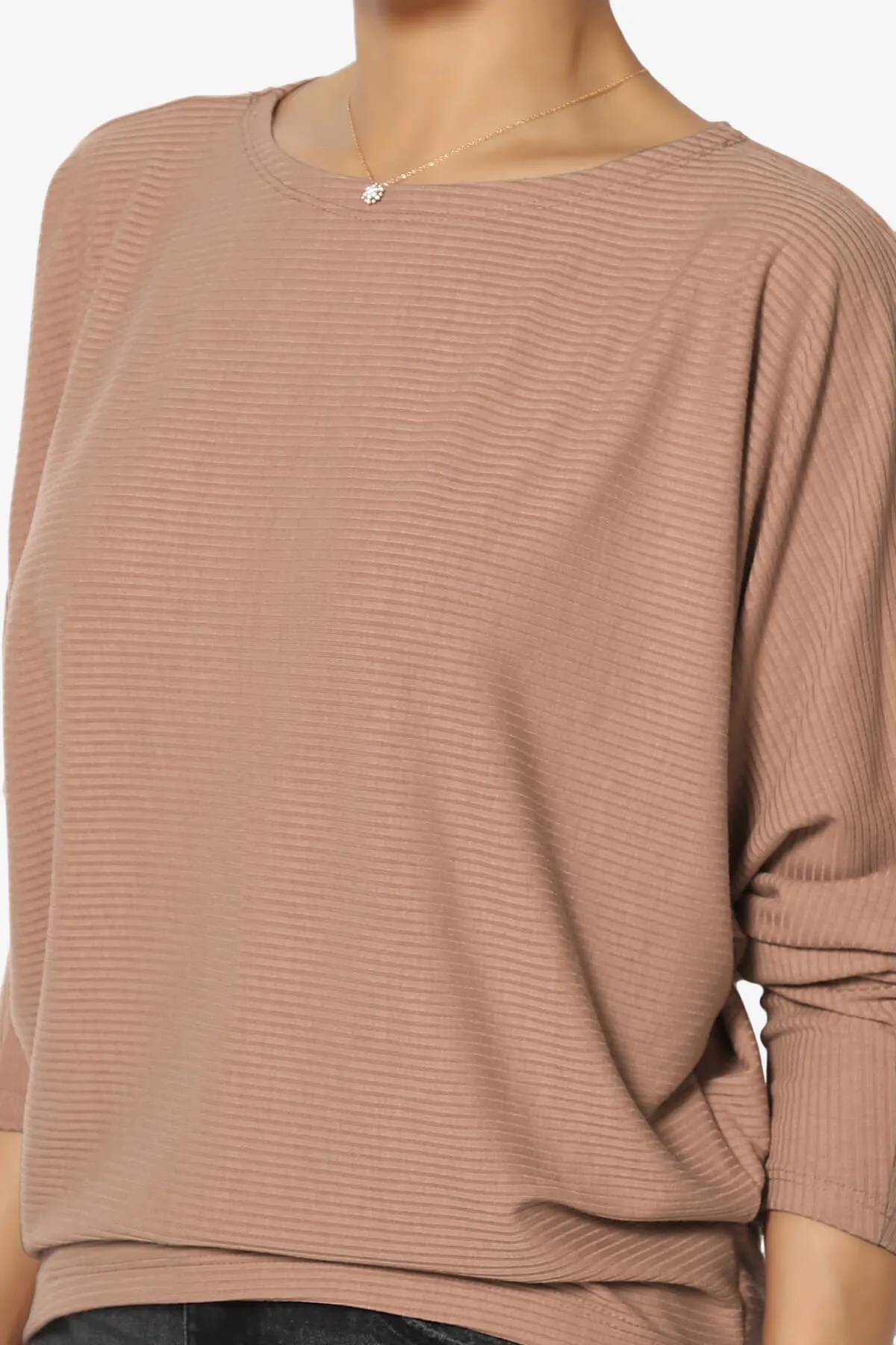 Pepper Dolman Sleeve Ribbed Top