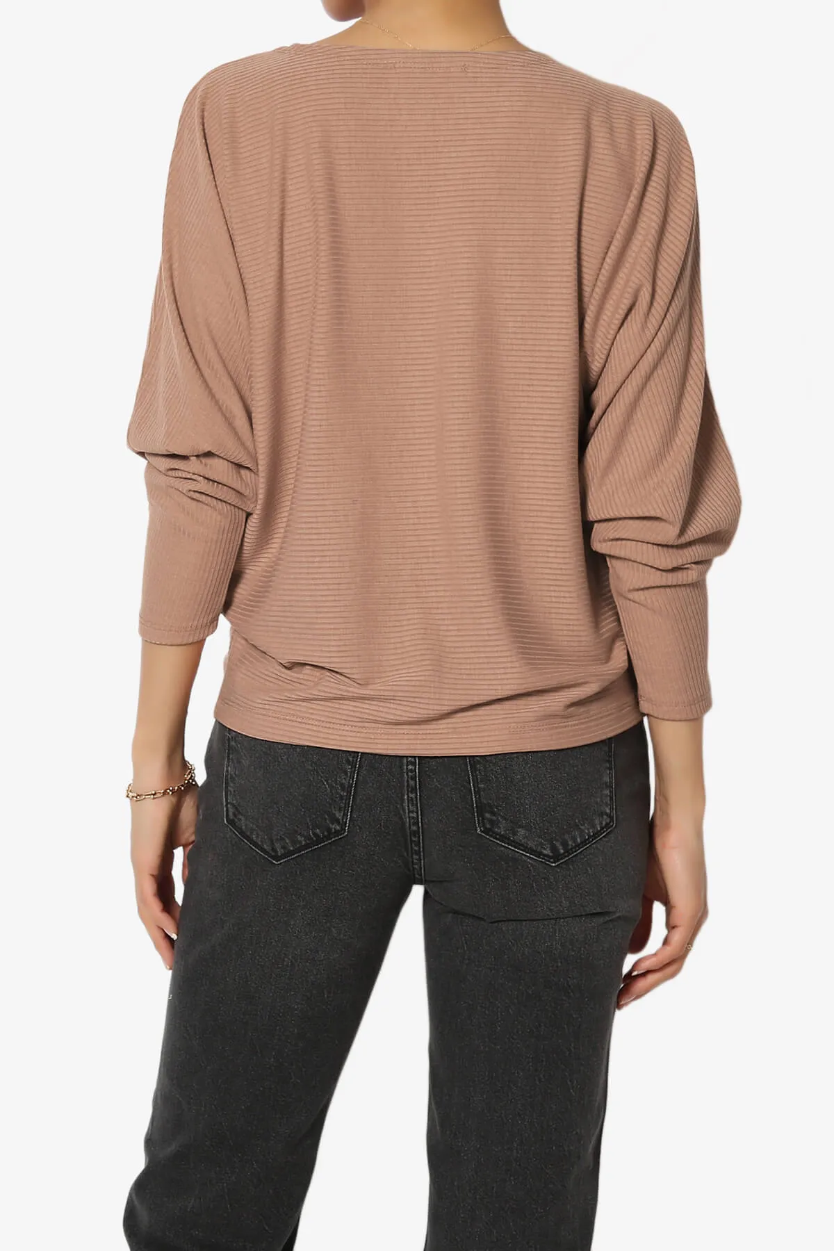 Pepper Dolman Sleeve Ribbed Top