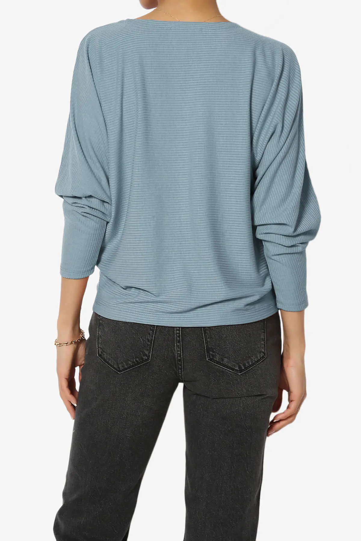Pepper Dolman Sleeve Ribbed Top