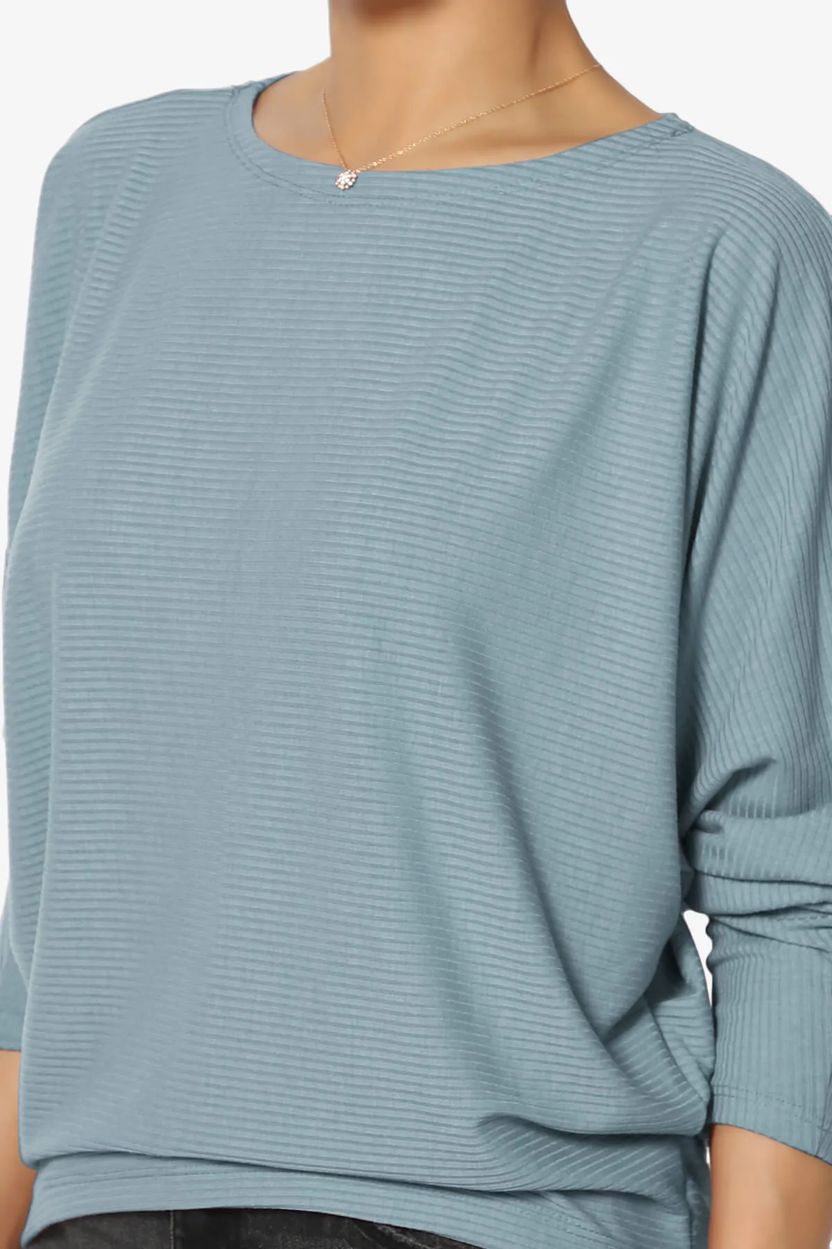 Pepper Dolman Sleeve Ribbed Top